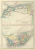 Historic Map : 1854 Africa North Part, Africa South Part  : Vintage Wall Art