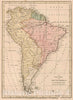 Historic Map : 1794 A New Map of South America. - Vintage Wall Art
