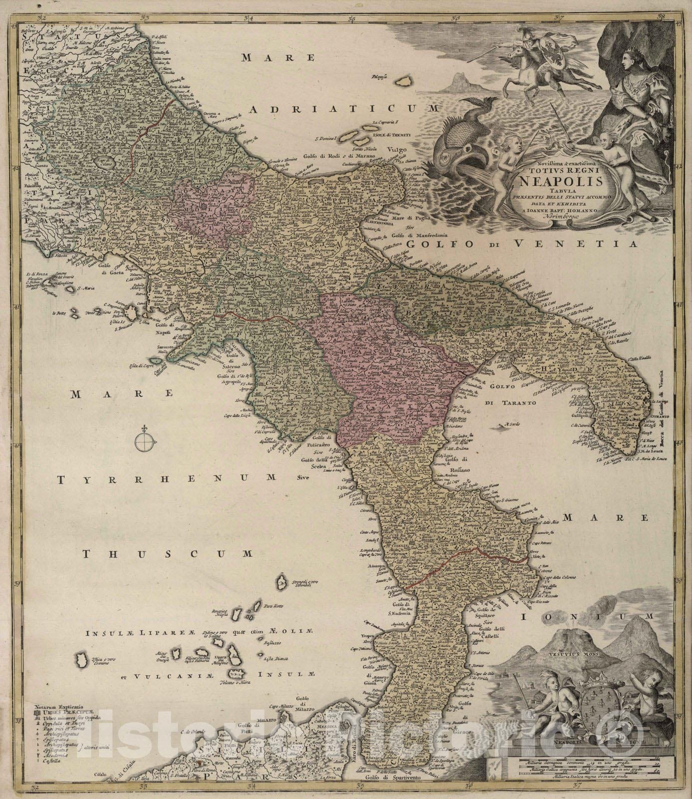 Historic Map : Italy, 1788 Totius Regni Neapolis. , Vintage Wall Art