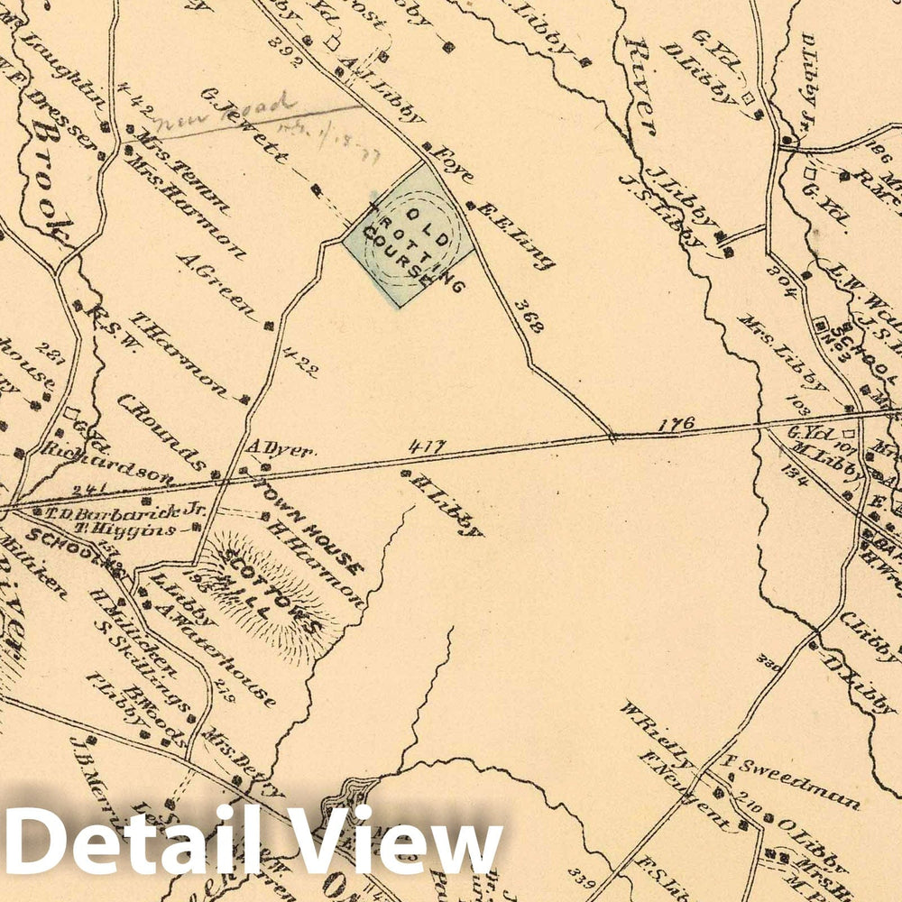 Historic Map : 1871 Scarborough, Cumberland County, Maine. - Vintage Wall Art