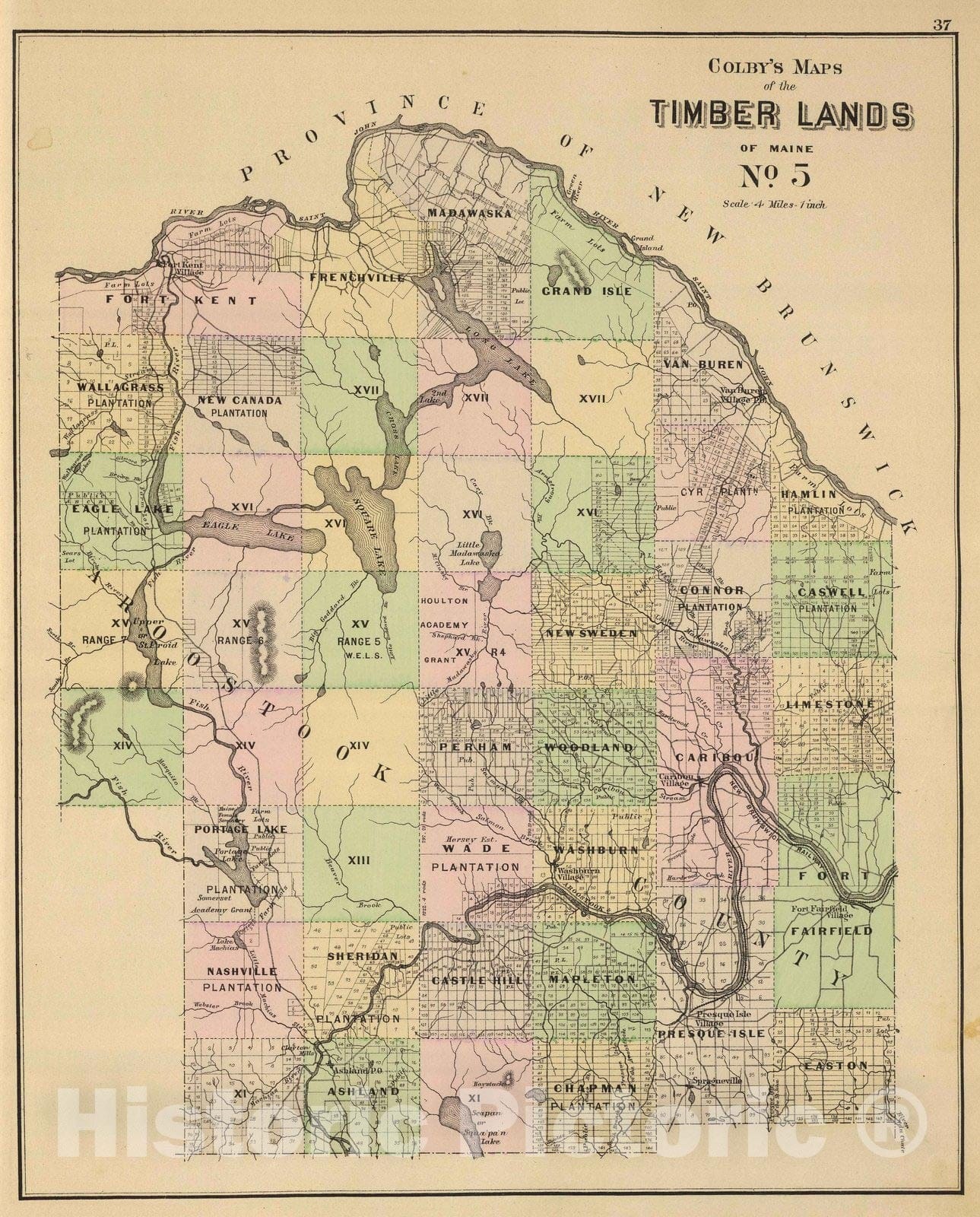 Historic Map : 1885 Timber lands 5. - Vintage Wall Art – Historic Pictoric