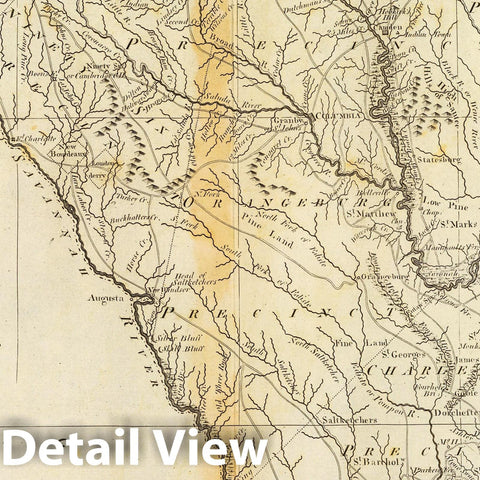 Historic Map : 1796 State of South Carolina. - Vintage Wall Art