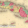 Historic Map : Cuba; Jamaica, , West Indies 1860 Cuba Jamaica And Porto Rico. , Vintage Wall Art