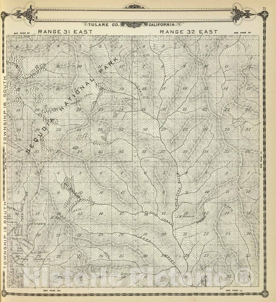 Historic Map : 1892 T.18-19S R.31-32E. - Vintage Wall Art