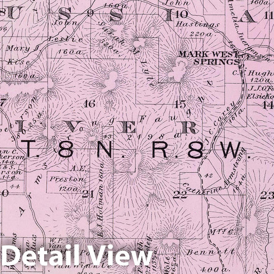 Historic Map : 1898 8 N, 8 W. - Vintage Wall Art