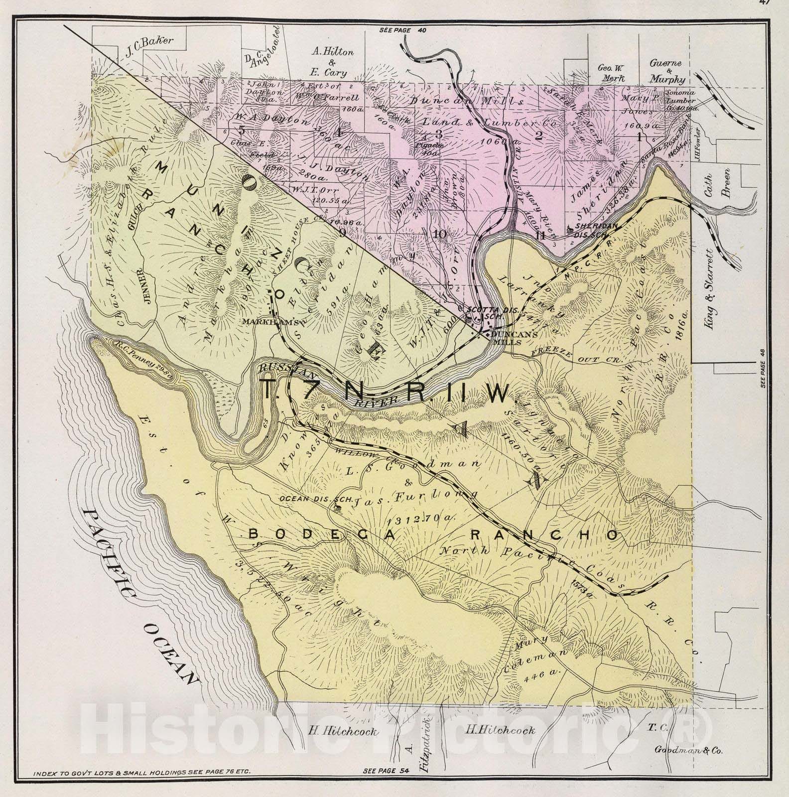 Historic Map : 1898 7 N, 11 W. - Vintage Wall Art