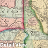 Historic Map - 1870 Ore, Wash, Idaho, Mont. - Vintage Wall Art