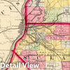 Historic Map : 1870 Madison, St. Clair, Monroe counties. - Vintage Wall Art