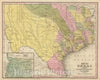 Historic Map : 1845 Texas. - Vintage Wall Art