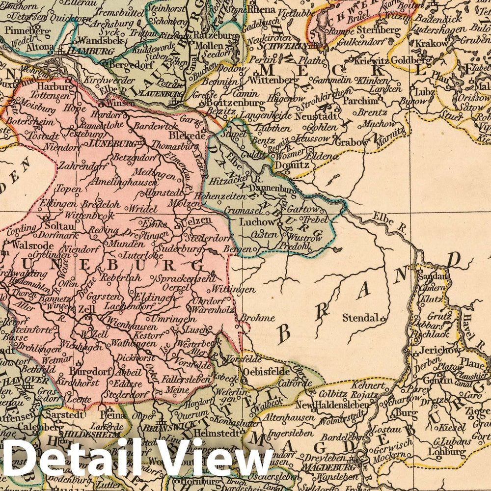 Historic Map : 1808 Lower Saxony. - Vintage Wall Art
