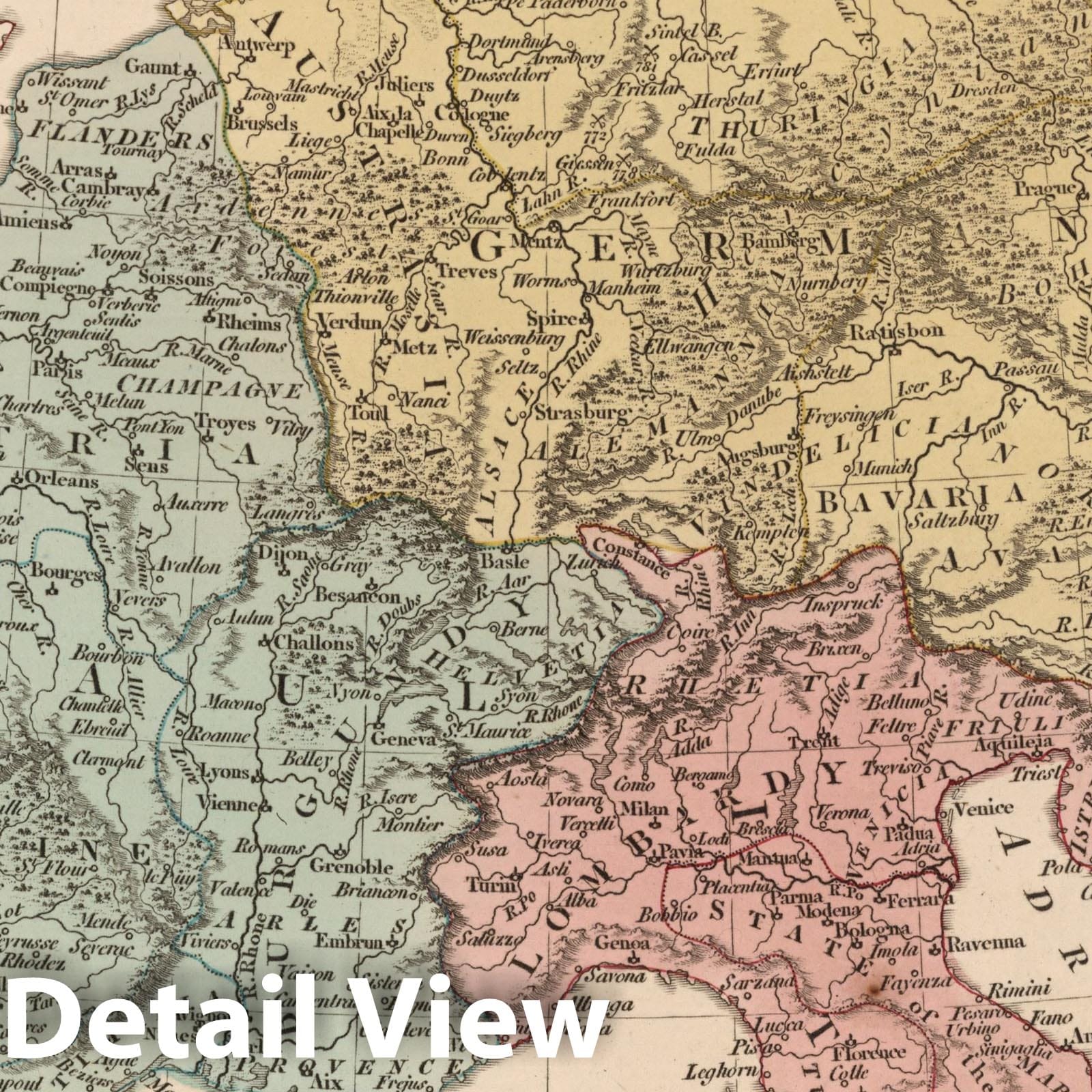 Historic Map : 1801 The Empire of Charlemagne, A.D. D,CCC (800 AD). - Vintage Wall Art