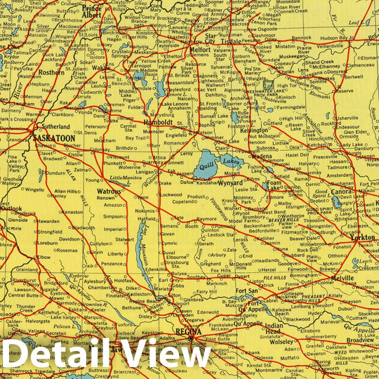 Historic Map : 1948 Saskatchewan. - Vintage Wall Art