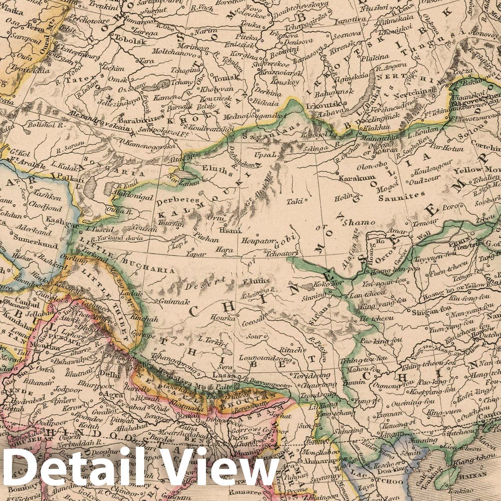 Historic Map : 1864 Asia v2 - Vintage Wall Art