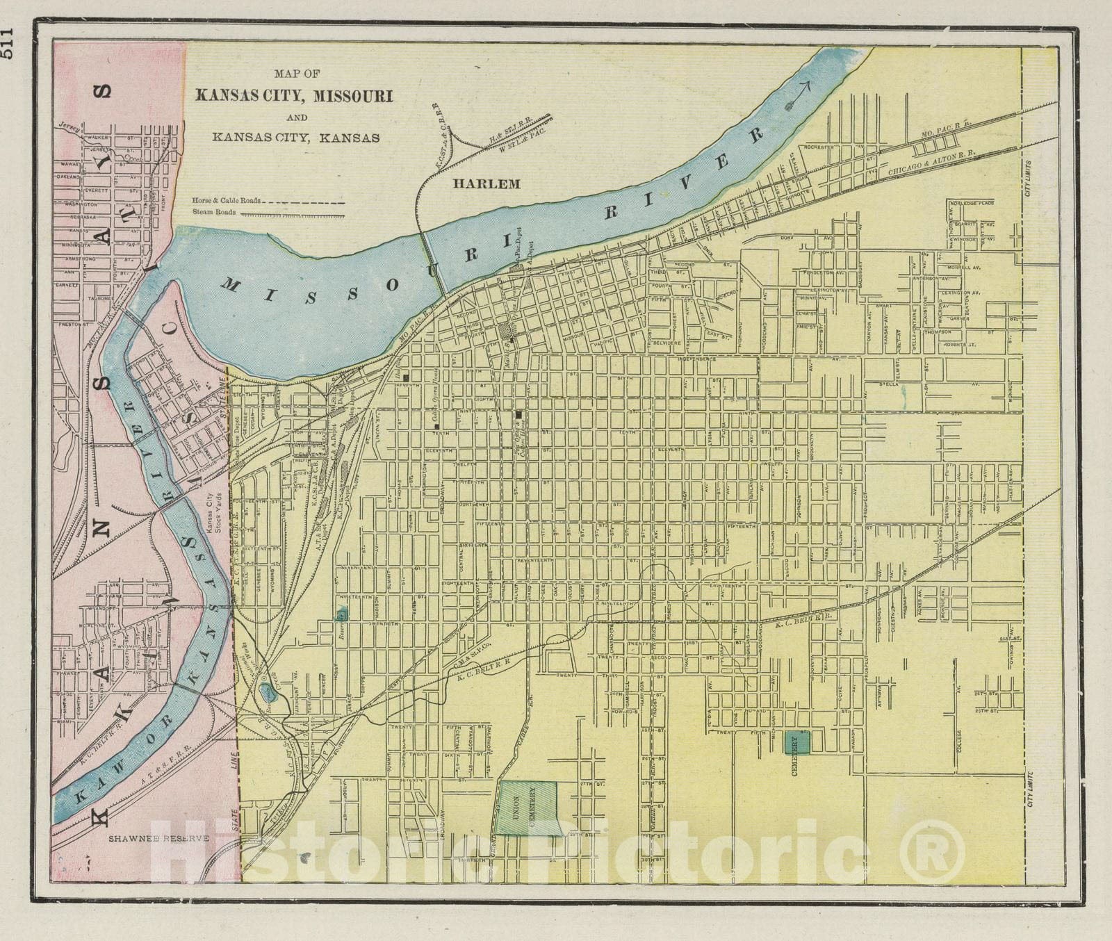 Historic Map : 1901 Kansas City. - Vintage Wall Art