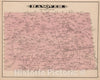Historic Map : 1876 Hanover Township, Beaver County, PA. - Vintage Wall Art