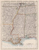 Historic Map : 1906 Mississippi, Arkansas, Tennessee, Alabama, Louisiana. - Vintage Wall Art