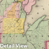 Historic Map : 1873 Upper Peninsula, scale six miles to an inch (Houghton County) - Vintage Wall Art
