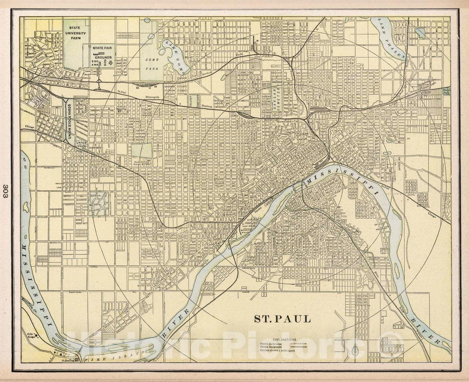 Historic Map : 1901 St. Paul - Vintage Wall Art