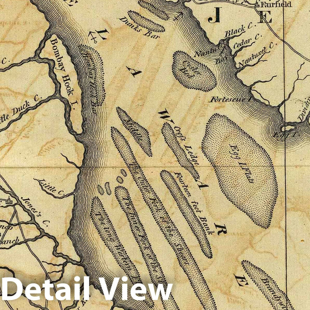 Historic Map : National Atlas - 1795 Delaware. - Vintage Wall Art