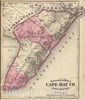 Historic Map - 1872 Cape May Co, N.J. - Vintage Wall Art