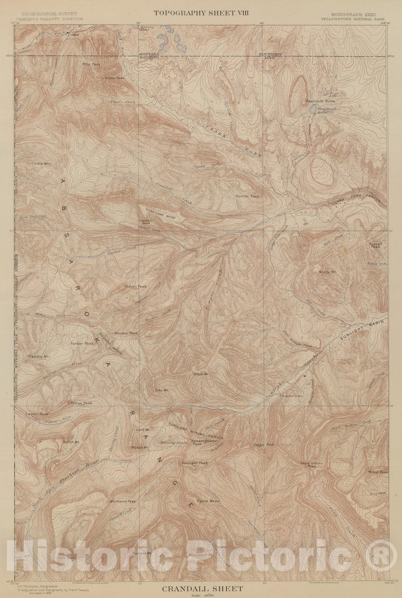 Historic Map : 1904 Crandall Sheet. v1 - Vintage Wall Art