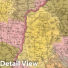 Historic Map : 1845 New Hampshire & Vermont. - Vintage Wall Art