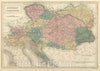 Historic Map : 1854 Austrian Dominions : Vintage Wall Art