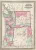 Historic Map : 1870 Oregon and Washington. - Vintage Wall Art