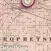 Historic Map : National Atlas - 1872 Prophetstown Township, Whiteside County, Illinois. Prophetstown. - Vintage Wall Art
