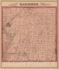 Historic Map : 1874 Raymond Township, Montgomery County, Illinois. - Vintage Wall Art