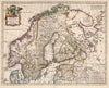 Historic Map : Sweden, Scandinavia 1682 Tabula Regorum Sueciae et Norvegiae. , Vintage Wall Art