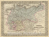 Historic Map : 1880 Prussia, German States. - Vintage Wall Art