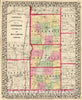 Historic Map : 1870 Jefferson, Franklin, Williamson counties. - Vintage Wall Art