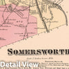 Historic Map : 1871 Somersworth, Strafford County, New Hampshire. - Vintage Wall Art