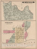Historic Map : 1876 Marion Township ; Industry Township, Beaver Co. PA. - Vintage Wall Art