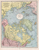 Historic Map : 1901 Map of the polar Regions : Showing the recent discoveries - Vintage Wall Art