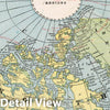 Historic Map : 1901 Map of the polar Regions : Showing the recent discoveries - Vintage Wall Art