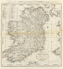 Historic Map : 1796 Map of Ireland. - Vintage Wall Art
