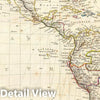 Historic Map : 1831 (World, gnomonic proj. II. America) - Vintage Wall Art