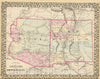 Historic Map : 1880 Arizona, New Mexico. - Vintage Wall Art