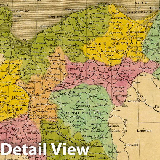 Historic Map : 1845 Prussia. v1 - Vintage Wall Art