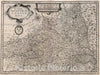 Historic Wall Map : Languedoc , France 1632 La Partie Septentriole du Languedoc. , Vintage Wall Art