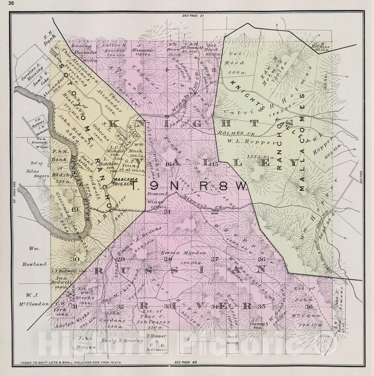 Historic Map : 1898 9 N, 8 W. - Vintage Wall Art
