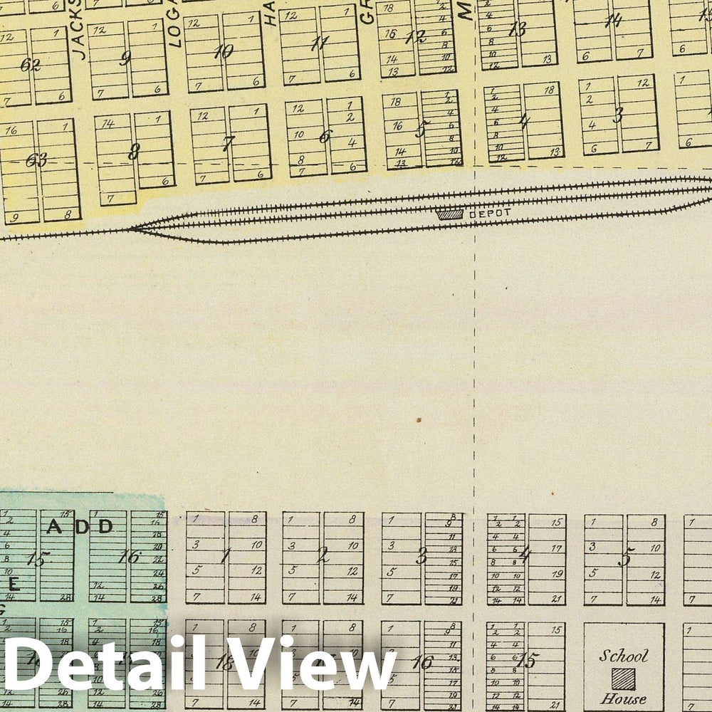 Historic Map : 1887 Macksville and Cassaday, Stafford Co. - Vintage Wall Art