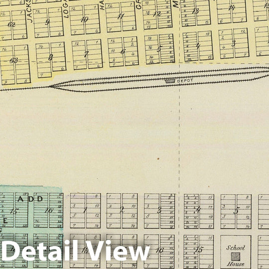 Historic Map : 1887 Macksville and Cassaday, Stafford Co. - Vintage Wall Art