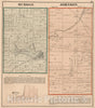 Historic Map : 1874 Hudson and Johnson Townships, Laporte County, Indiana. Otis. - Vintage Wall Art