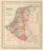 Historic Map : 1859 Holland And Belgium. - Vintage Wall Art