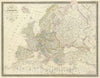 Historic Map : 1848 L'Europe. - Vintage Wall Art