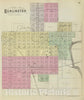 Historic Map : 1887 City of Burlington, Coffee County. - Vintage Wall Art