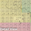 Historic Map : 1887 City of Burlington, Coffee County. - Vintage Wall Art